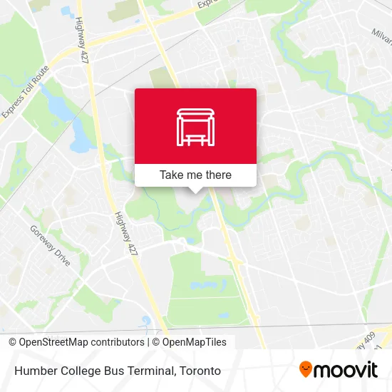 Humber College Bus Terminal map