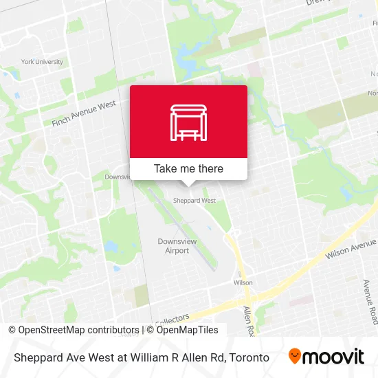Sheppard Ave West at William R Allen Rd map