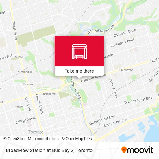 Broadview Station at Bus Bay 2 map
