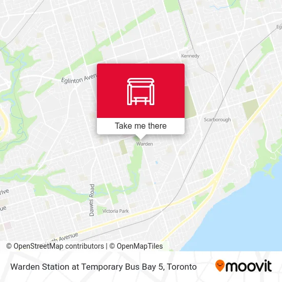 Warden Station at Temporary Bus Bay 5 map