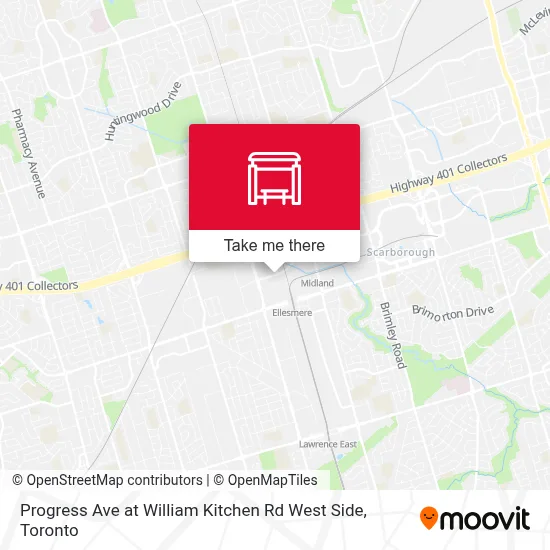 Progress Ave at William Kitchen Rd West Side map