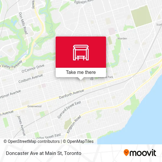 Doncaster Ave at Main St map
