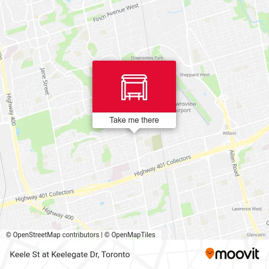 Keele St at Keelegate Dr map
