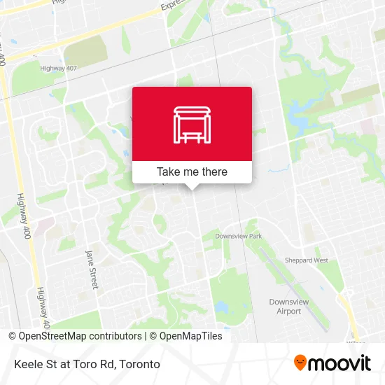 Keele St at Toro Rd map
