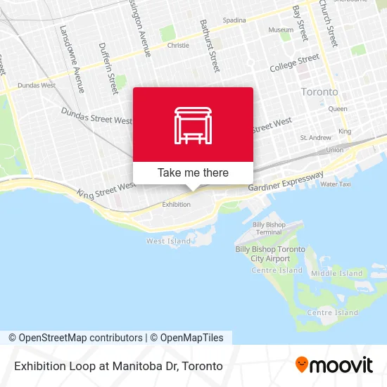 Exhibition Loop at Manitoba Dr map