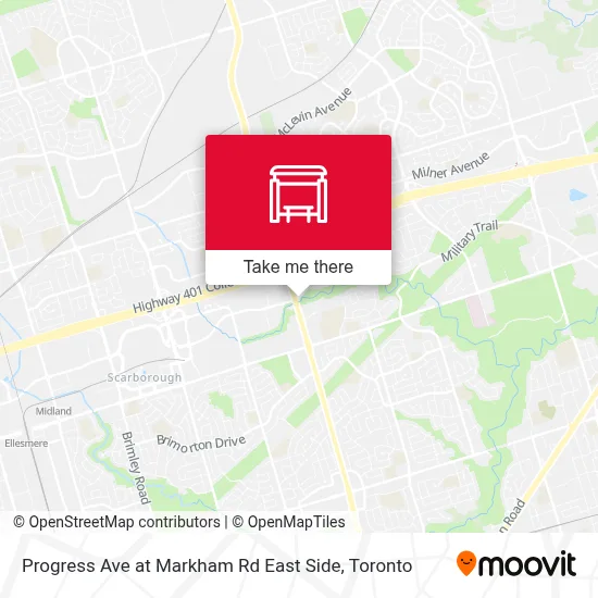 Progress Ave at Markham Rd East Side map