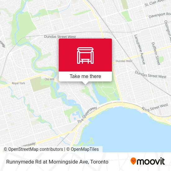 Runnymede Rd at Morningside Ave map