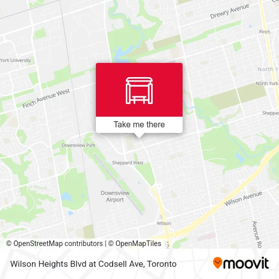 Wilson Heights Blvd at Codsell Ave map
