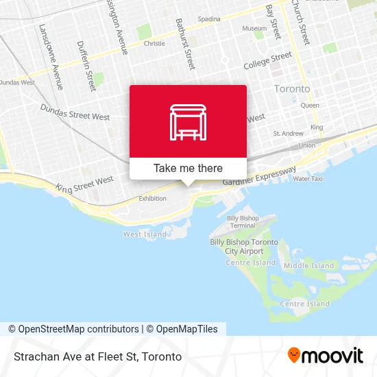 Strachan Ave at Fleet St map