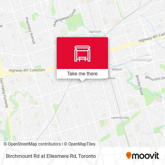 Birchmount Rd at Ellesmere Rd map