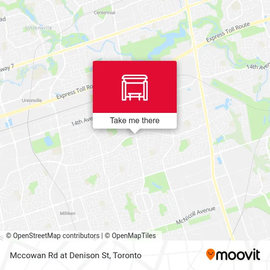 Mccowan Rd at Denison St map