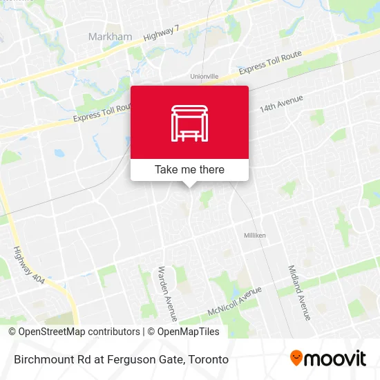 Birchmount Rd at Ferguson Gate map