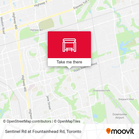 Sentinel Rd at Fountainhead Rd map
