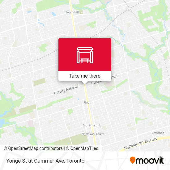 Yonge St at Cummer Ave map