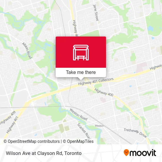 Wilson Ave at Clayson Rd map