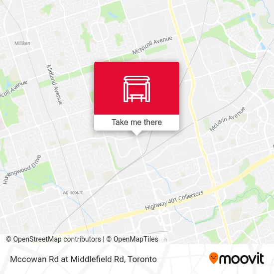 Mccowan Rd at Middlefield Rd map