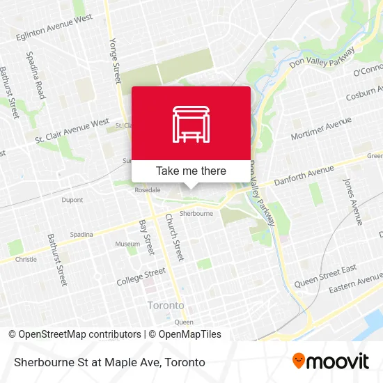 Sherbourne St at Maple Ave map