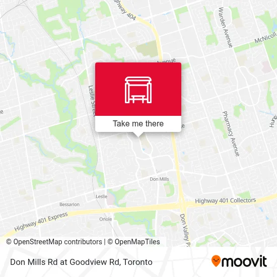Don Mills Rd at Goodview Rd map