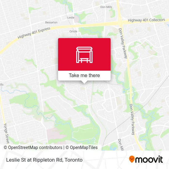 Leslie St at Rippleton Rd map