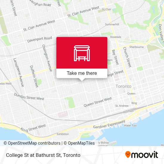 College St at Bathurst St map