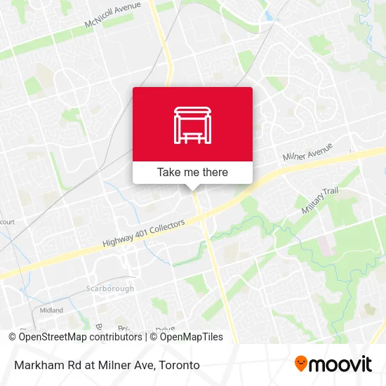 Markham Rd at Milner Ave map