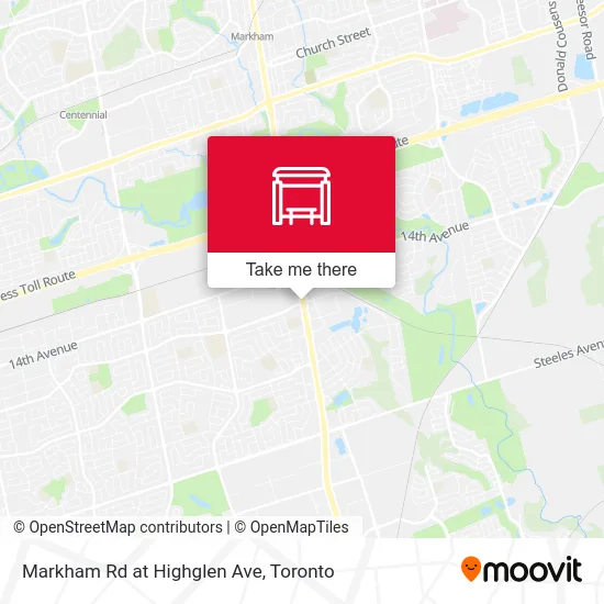 Markham Rd at Highglen Ave map