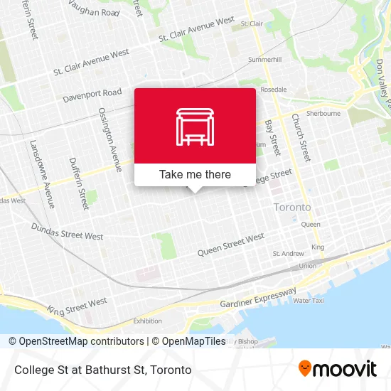 College St at Bathurst St map