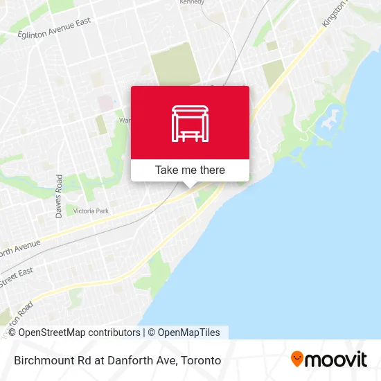 Birchmount Rd at Danforth Ave map