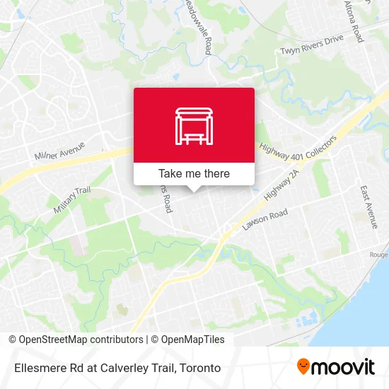Ellesmere Rd at Calverley Trail map
