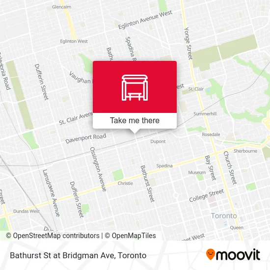 Bathurst St at Bridgman Ave map