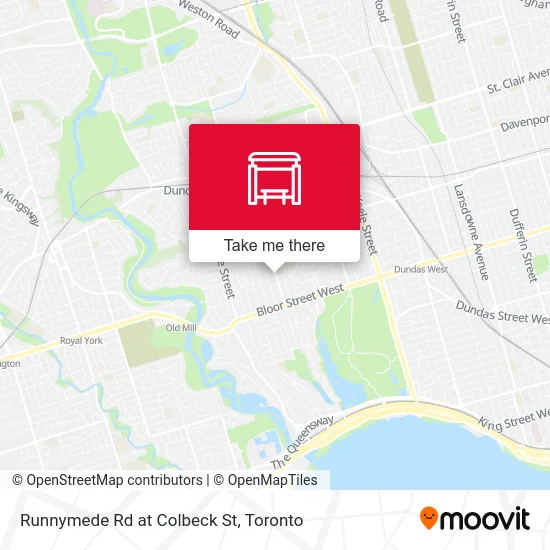 Runnymede Rd at Colbeck St map