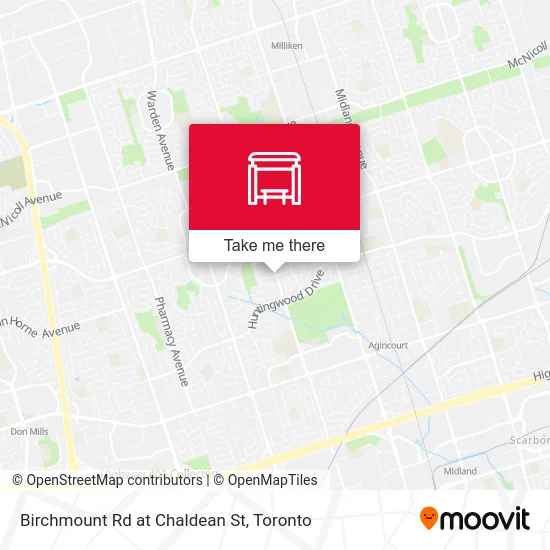 Birchmount Rd at Chaldean St plan