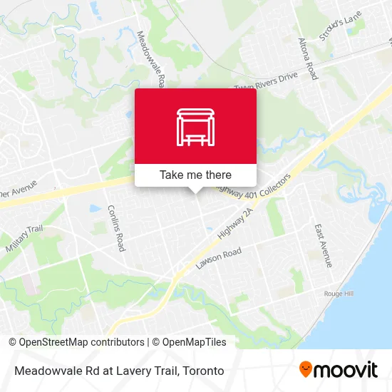 Meadowvale Rd at Lavery Trail map