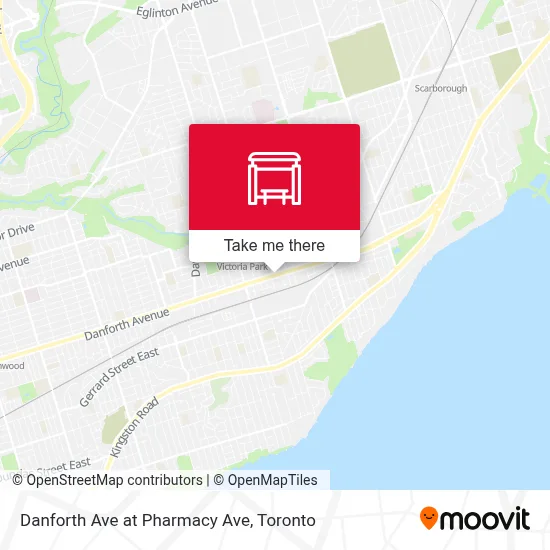 Danforth Ave at Pharmacy Ave map