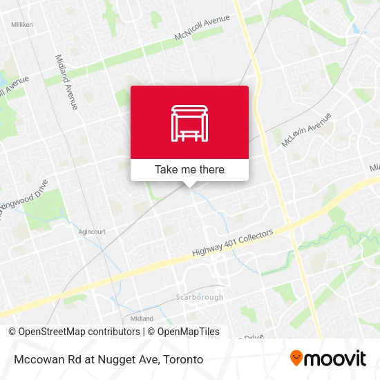 Mccowan Rd at Nugget Ave map