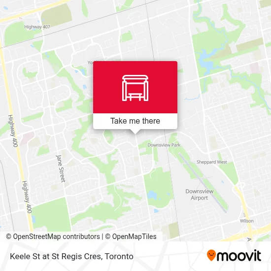 Keele St at St Regis Cres map