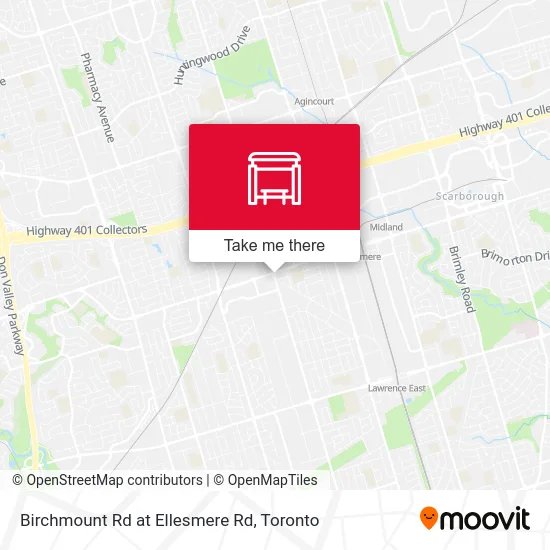 Birchmount Rd at Ellesmere Rd map