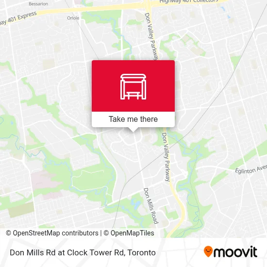 Don Mills Rd at Clock Tower Rd map