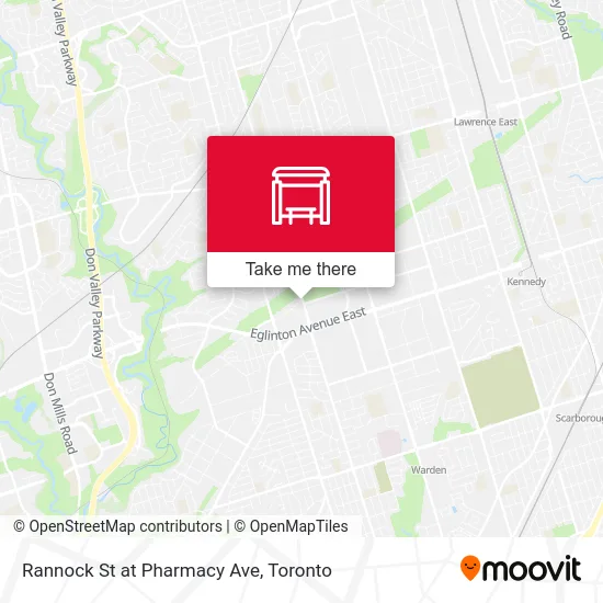 Rannock St at Pharmacy Ave map