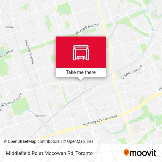 Middlefield Rd at Mccowan Rd map