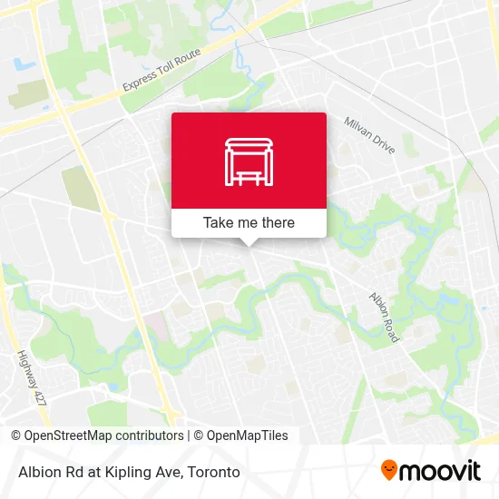 Albion Rd at Kipling Ave map