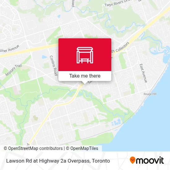 Lawson Rd at Highway 2a Overpass map