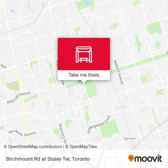Birchmount Rd at Staley Ter map