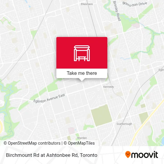 Birchmount Rd at Ashtonbee Rd map