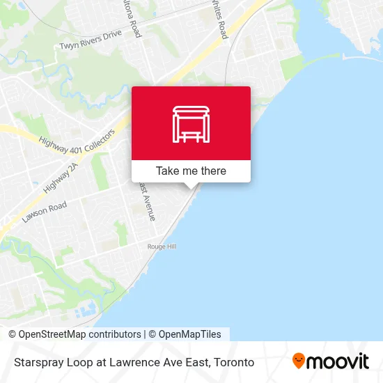 Starspray Loop at Lawrence Ave East map