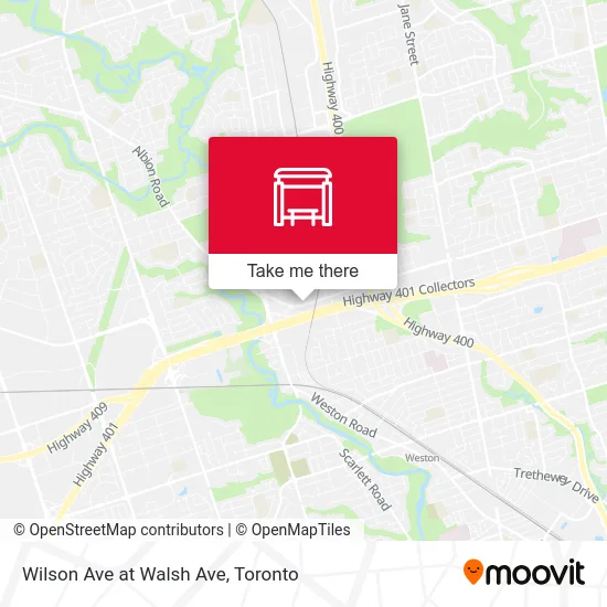 Wilson Ave at Walsh Ave map