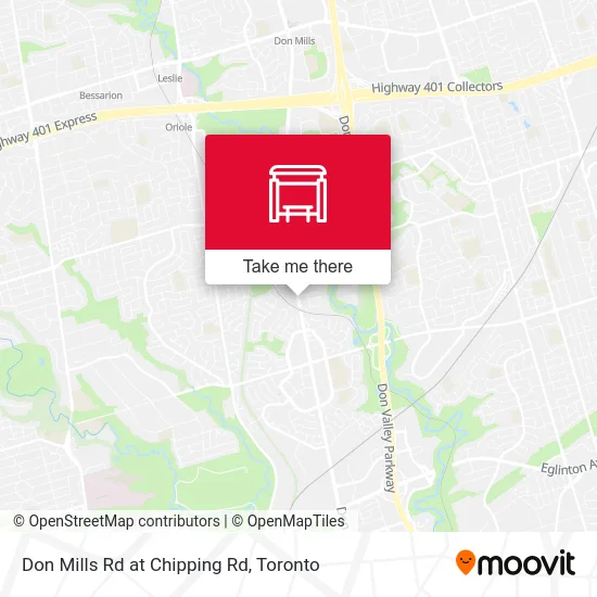 Don Mills Rd at Chipping Rd map