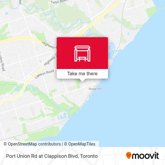 Port Union Rd at Clappison Blvd map