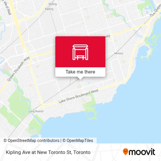 Kipling Ave at New Toronto St map