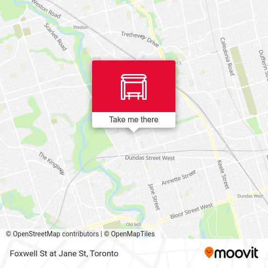 Foxwell St at Jane St map